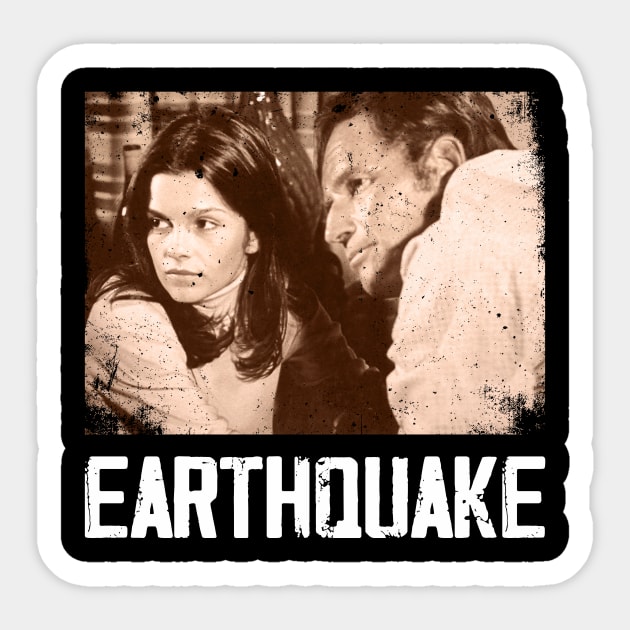 The Big One Hits Hollywood Earthquakes Sticker by GodeleineBesnard